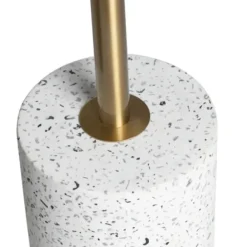 Floor Lamps-Kirkland's Home Gold And Terrazzo Floor Lamp White