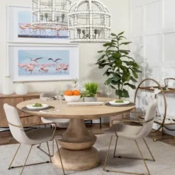 Dining Chairs-Kirkland's Home Gold And Upholstered Dining Chair Ivory