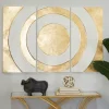 Wall Plaques-Kirkland's Home Gold And White Abstract Ripple Wall Plaque White/Gold