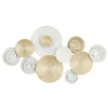 Wall Plaques-Kirkland's Home Gold And White Round Layered Plates Wall Sculpture Gold/White