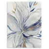 Canvas Art-Kirkland's Home Gold Charcoal Bloom Canvas Art Print, 24X32 In. White/Blue/Gold