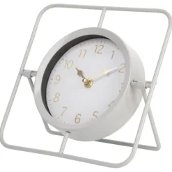 Decorative Accents-Kirkland's Home Gold Frame Modern Tabletop Clock Gold/White/Black