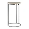 Accent & End Tables-Kirkland's Home Gold Geometric Mosaic Capiz And Metal C-Table