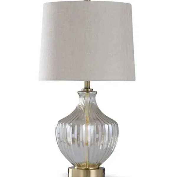 Table Lamps-Kirkland's Home Gold Glass Traditional Table Lamp Tan