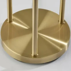 Floor Lamps-Kirkland's Home Gold Globe 3-Light Shelf Floor Lamp Gold/White