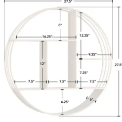 Shelves-Kirkland's Home Gold Industrial Circular Metal Shelf Brown