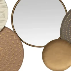 Wall Plaques-Kirkland's Home Gold Layered Plates With Mirrors Wall Plaque Gold/Gray