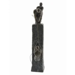 Statues & Figurines-Kirkland's Home Gold Marble Layered Geometric Loops Statue Gold/Black