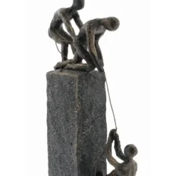 Statues & Figurines-Kirkland's Home Gold Marble Layered Geometric Loops Statue Gold/Black