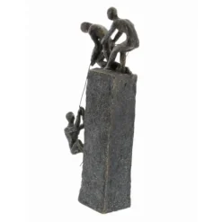 Statues & Figurines-Kirkland's Home Gold Marble Layered Geometric Loops Statue Gold/Black