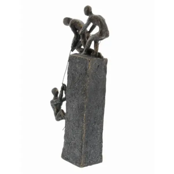 Statues & Figurines-Kirkland's Home Gold Marble Layered Geometric Loops Statue Gold/Black