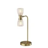 Table Lamps-Kirkland's Home Gold Metal And Dual Glass Shade Table Lamp White
