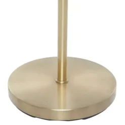 Floor Lamps-Kirkland's Home Gold Metal C-Curve Arch Arm Glass Shade Floor Lamp