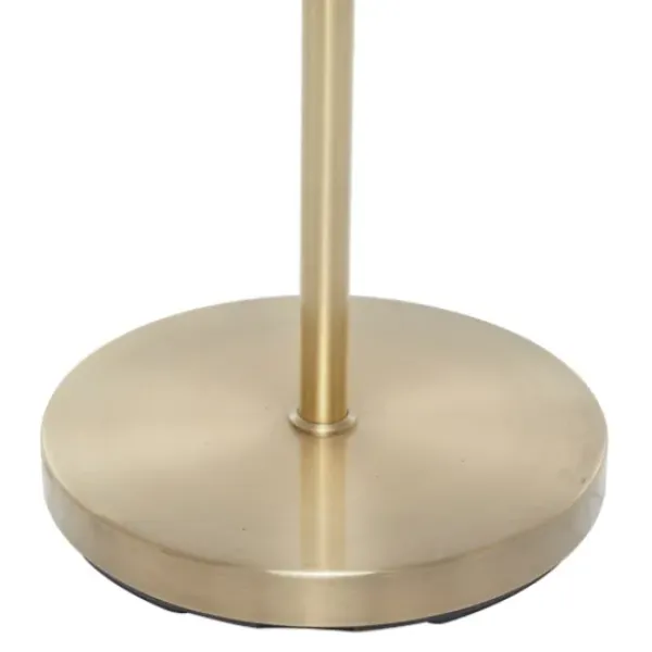Floor Lamps-Kirkland's Home Gold Metal C-Curve Arch Arm Glass Shade Floor Lamp