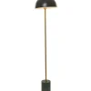 Floor Lamps-Kirkland's Home Gold Metal Dome Shade Floor Lamp Black