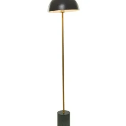 Floor Lamps-Kirkland's Home Gold Metal Dome Shade Floor Lamp Black