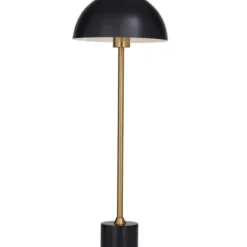 Table Lamps-Kirkland's Home Gold Metal Dome Shade Table Lamp Black