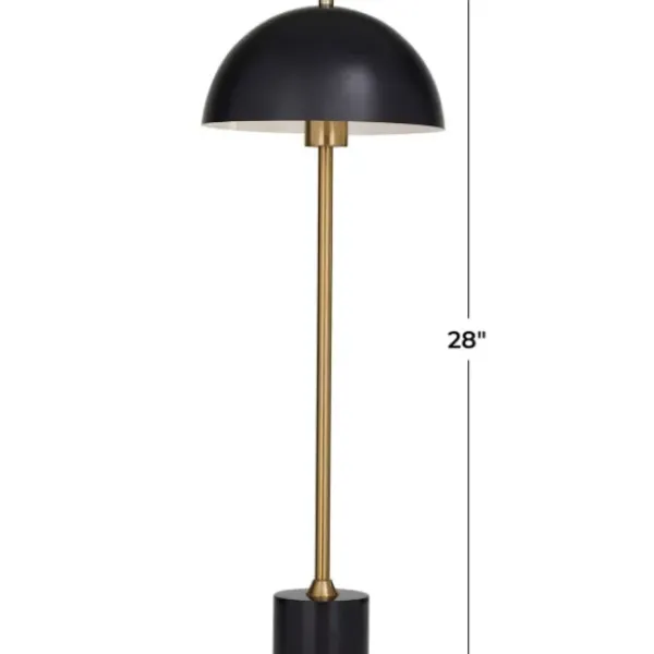 Table Lamps-Kirkland's Home Gold Metal Dome Shade Table Lamp Black