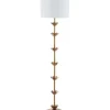 Floor Lamps-Kirkland's Home Gold Metal Floral Petals Floor Lamp White