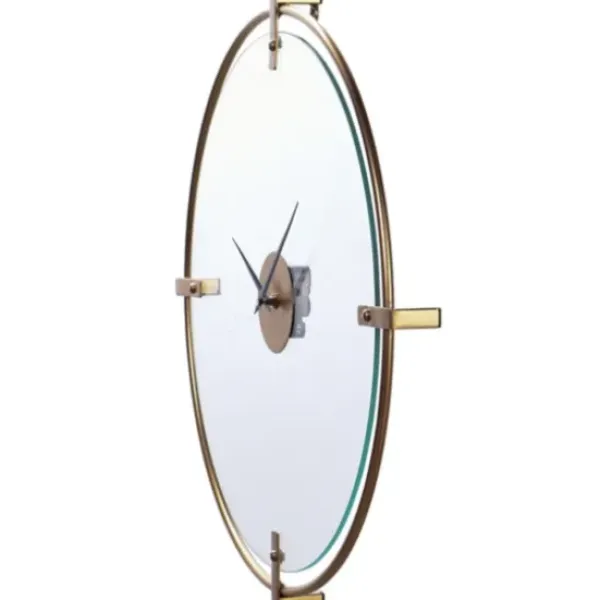 Clocks-Kirkland's Home Gold Metal Frame Glass Face Wall Clock