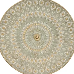 Wall Plaques-Kirkland's Home Gold Metal Medallion Wall Sculpture Gold/Gray