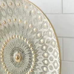 Wall Plaques-Kirkland's Home Gold Metal Medallion Wall Sculpture Gold/Gray