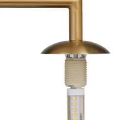 Table Lamps-Kirkland's Home Gold Metal Smoked Glass Shade Table Lamp Gray