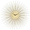Clocks-Kirkland's Home Gold Metal Sunburst Wall Clock