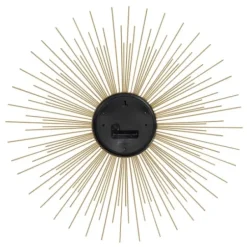 Clocks-Kirkland's Home Gold Metal Sunburst Wall Clock