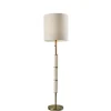 Floor Lamps-Kirkland's Home Gold Metal Trellis Accented Floor Lamp Gold/Ivory