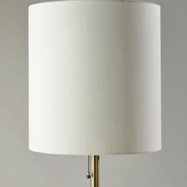 Floor Lamps-Kirkland's Home Gold Metal Trellis Accented Floor Lamp Gold/Ivory