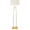 Floor Lamps-Kirkland's Home Gold Salinas Metal Floor Lamp White
