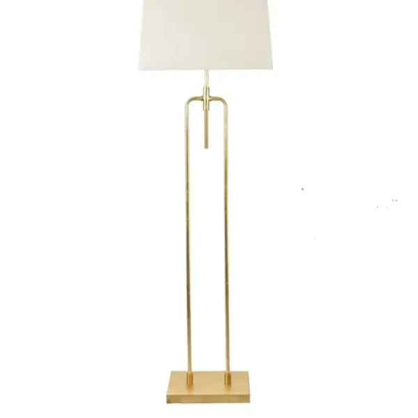 Floor Lamps-Kirkland's Home Gold Salinas Metal Floor Lamp White