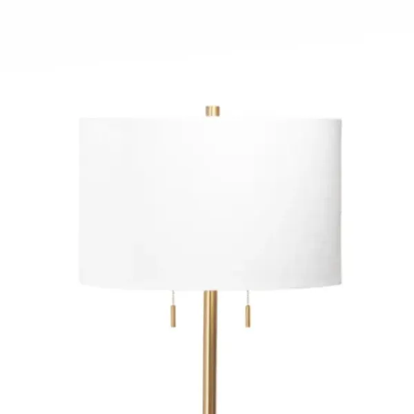 Floor Lamps-Kirkland's Home Gold Sleek Modern Floor Lamp White