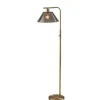 Floor Lamps-Kirkland's Home Gold Smoked Glass Floor Lamp Gray