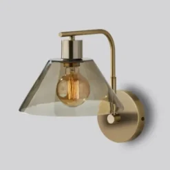 Sconces-Kirkland's Home Gold Smoked Glass Sconce