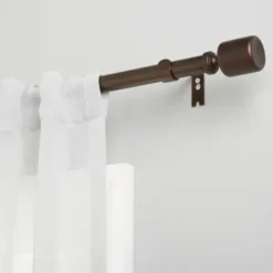 Curtain Rods & Hardware-Kirkland's Home Gold Stacked Cylinder Curtain Rod, 120 In.