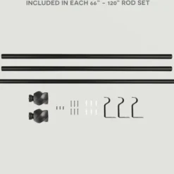 Curtain Rods & Hardware-Kirkland's Home Gold Stacked Cylinder Curtain Rod, 72 In.
