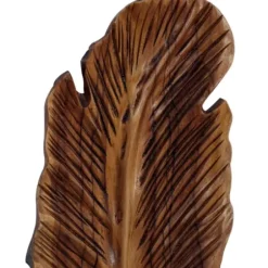 Wall Plaques-Kirkland's Home Gold Teak Carved Feather Wall Plaques, Set Of 3 Brown