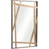 Framed Mirrors-Kirkland's Home Gold Tilted Abstract Framed Mirror