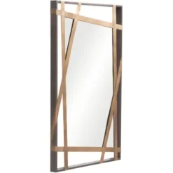 Framed Mirrors-Kirkland's Home Gold Tilted Abstract Framed Mirror