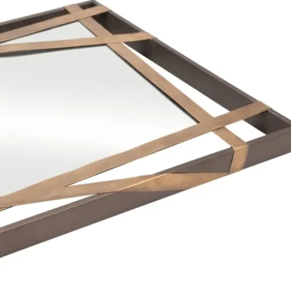 Framed Mirrors-Kirkland's Home Gold Tilted Abstract Framed Mirror