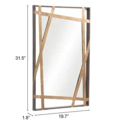 Framed Mirrors-Kirkland's Home Gold Tilted Abstract Framed Mirror