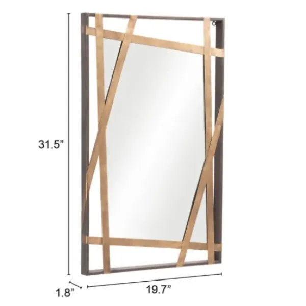 Framed Mirrors-Kirkland's Home Gold Tilted Abstract Framed Mirror