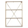 Shelves-Kirkland's Home Gold X-Frame Daisy White Wood Wall Shelf