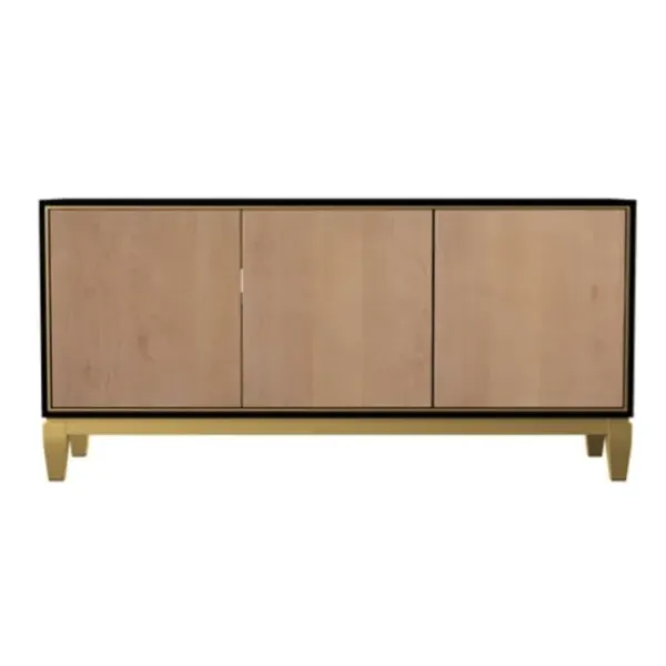 Tv Stands & Media Consoles-Kirkland's Home Golden Base Sliding Door Console Table
