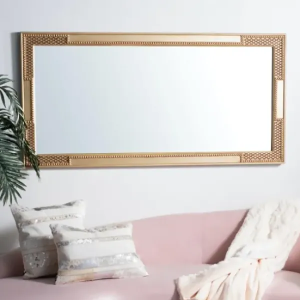 Framed Mirrors-Kirkland's Home Golden Carved Textured Framed Mirror