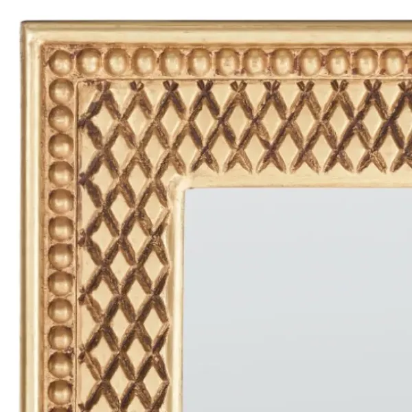 Framed Mirrors-Kirkland's Home Golden Carved Textured Framed Mirror