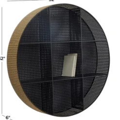 Shelves-Kirkland's Home Golden Dots Circle Cubbies Wall Shelf