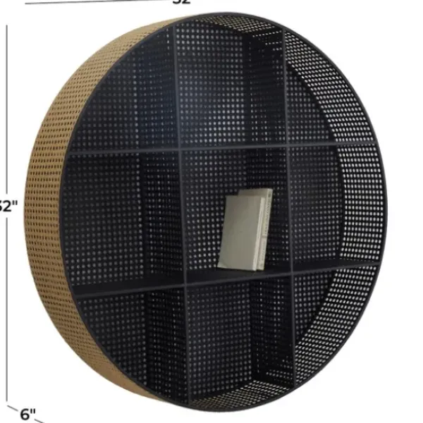 Shelves-Kirkland's Home Golden Dots Circle Cubbies Wall Shelf